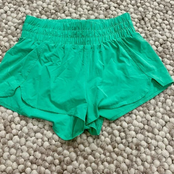 Zella Pink and Green Athletic Shorts Elastic Waistband M - Picture 2 of 6